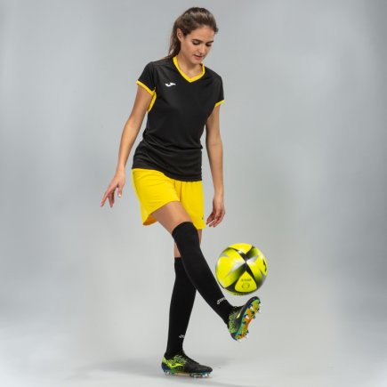 Футболка ігрова Joma Champion IV 900431.109 жіноча колір: чорний/жовтий