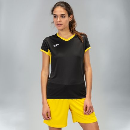 Футболка игровая Joma Champion IV 900431.109 женская цвет: черный/желтый