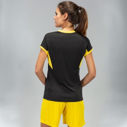 Футболка ігрова Joma Champion IV 900431.109 жіноча колір: чорний/жовтий