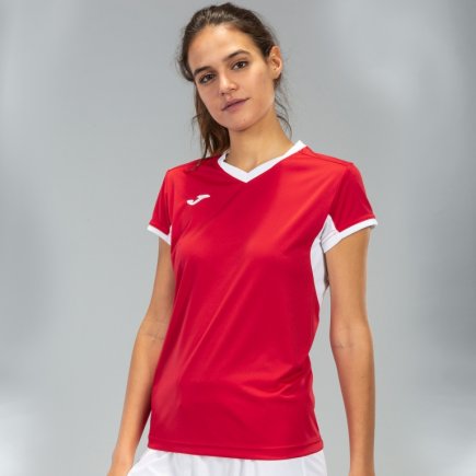Футболка ігрова Joma Champion IV 900431.602 жіноча колір: червоний/білий
