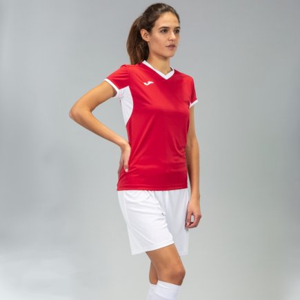 Футболка ігрова Joma Champion IV 900431.602 жіноча колір: червоний/білий