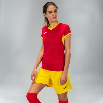 Футболка ігрова Joma Champion IV 900431.609 жіноча колір: червоний/жовтий
