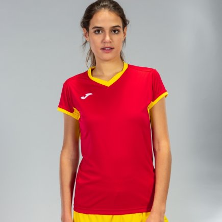 Футболка ігрова Joma Champion IV 900431.609 жіноча колір: червоний/жовтий
