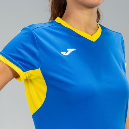 Футболка ігрова Joma Champion IV 900431.709 жіноча колір: синій/жовтий