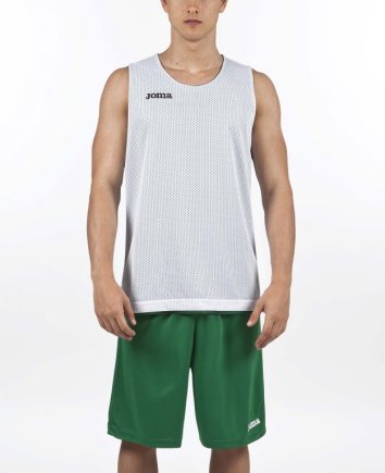 Баскетбольная футболка Joma REVERSIBLE 100050.450 двусторонняя цвет: зеленый/белый