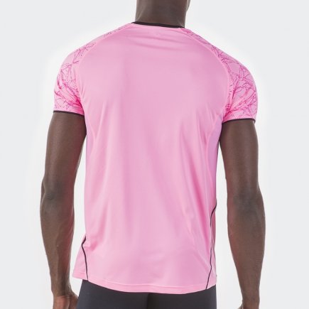 Футболка игровая Joma Olimpia 100736.030 цвет: розовый/черный