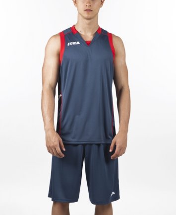 Баскетбольна футболка Joma Cancha II 100049.300 колір: темно-синій/червоний