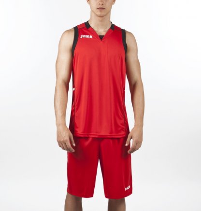 Баскетбольна футболка Joma Cancha II 100049.600 колір: червоний/чорний