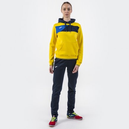 Спортивна кофта Joma CREW II 900443.903 жіноча колір: жовтий/темно-синій/блакитний