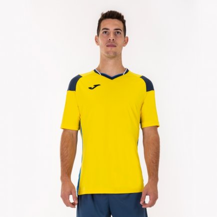 Футболка ігрова Joma CREW III 101269.907 колір: жовтий/темно-синій