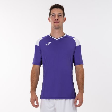 Футболка ігрова Joma CREW III 101269.552 колір: фіолетовий/білий/чорний
