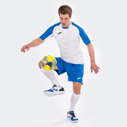 Футболка ігрова Joma ESSENTIAL 101105.207 колір: білий/синій