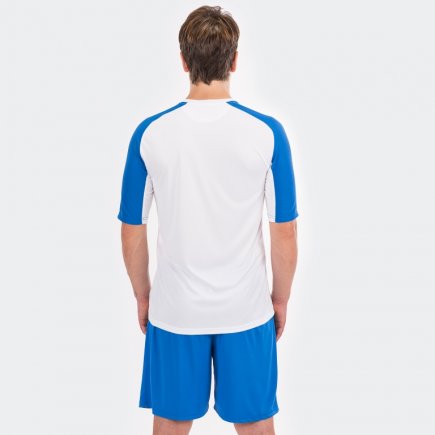 Футболка ігрова Joma ESSENTIAL 101105.207 колір: білий/синій