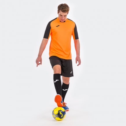 Футболка ігрова Joma ESSENTIAL 101105.801 колір: чорний/помаранчевий