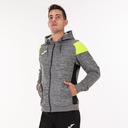 Олимпийка Joma CREW III 101271.159 цвет: серый/салатовый
