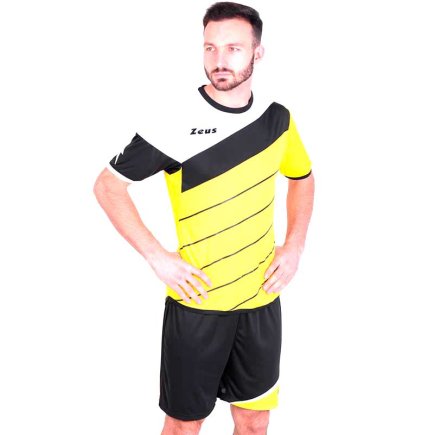 Футбольна форма Zeus KIT LYBRA UOMO Z00237 колір: білий/чорний/жовтий