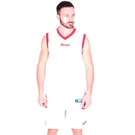 Баскетбольная форма Zeus KIT DOBLO двухсторонняя Z00680 цвет: белый/красный