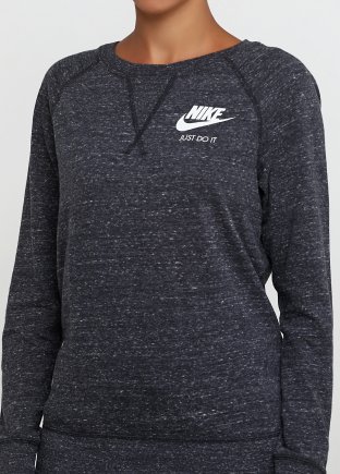 Спортивна кофта Nike W NSW GYM VNTG CREW 883725-060 жіночі колір: сірий