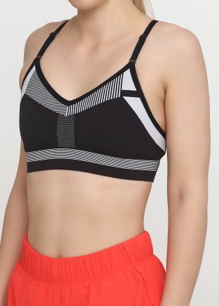 Топ Nike FLYKNIT INDY BRA AQ0160-010 жіночі колір: чорний/білий