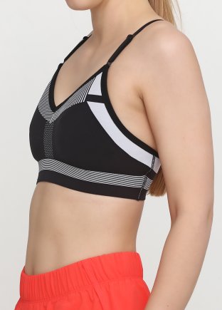 Топ Nike FLYKNIT INDY BRA AQ0160-010 жіночі колір: чорний/білий
