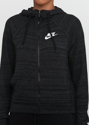 Спортивная кофта Nike W NSW AV15 JKT HD KNT 897912-010 женские цвет: черный