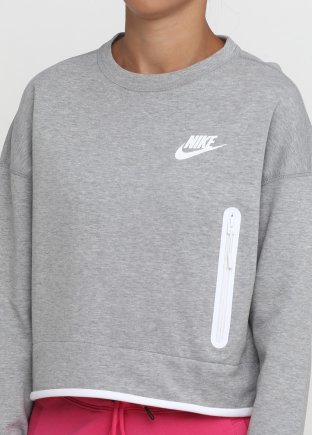 Спортивная кофта Nike W NSW TCH FLC CREW 939929-063 женские цвет: серый