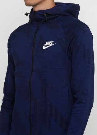 Спортивная кофта Nike M NSW AV15 HOODIE FLC FZ AOP 885937-429 цвет: синий
