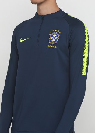 Спортивная кофта Nike CBF M NK DRY SQD DRIL TOP 893331-454 цвет: синий/салатовый