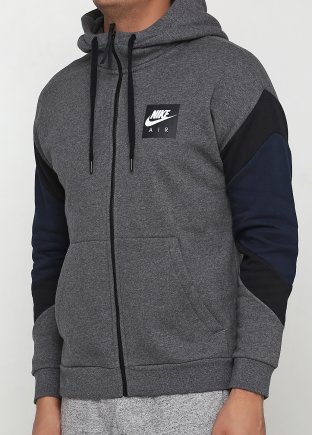 Спортивная кофта Nike M NSW AIR HOODIE FZ FLC 928629-072 цвет: серый/черный