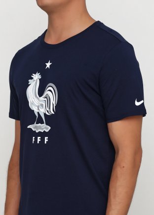 Футболка Nike FFF M NK TEE EVERGREEN CREST 908373-451 колір: синій/мультиколор