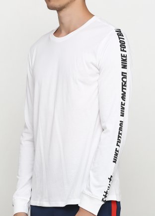 Спортивная кофта Nike M NK FC DRY LS TEE FTBL STRIPE AA5727-100 цвет: белый/черный
