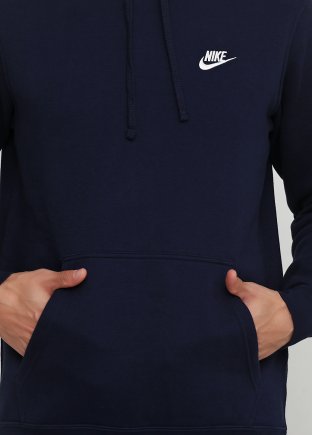 Спортивная кофта Nike Pull Over Hoodie With Swoosh Logo In Blue 804346-451 цвет: темно-синий