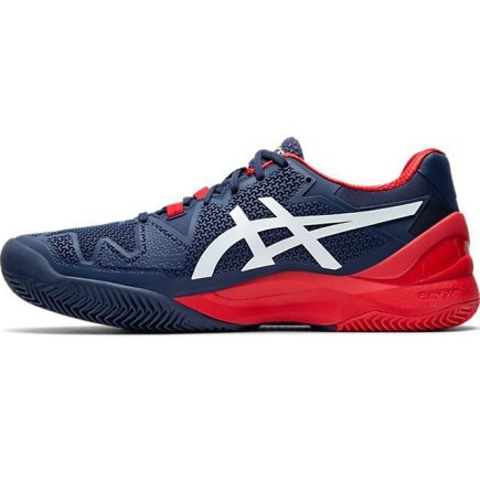 Кросівки ASICS GEL-RESOLUTION 8 CLAY 1041A076-400 колір: темно-синій / червоний