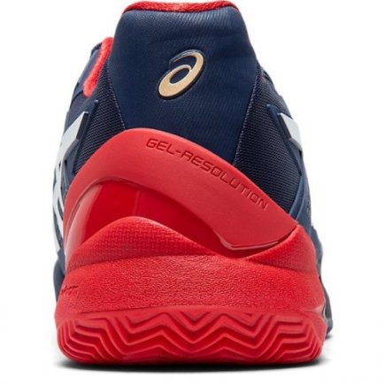 Кросівки ASICS GEL-RESOLUTION 8 CLAY 1041A076-400 колір: темно-синій / червоний