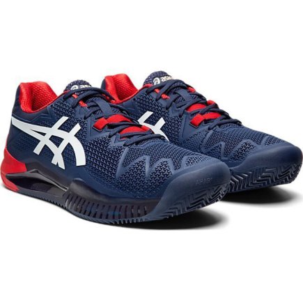 Кросівки ASICS GEL-RESOLUTION 8 CLAY 1041A076-400 колір: темно-синій / червоний