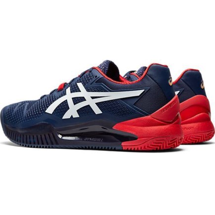 Кросівки ASICS GEL-RESOLUTION 8 CLAY 1041A076-400 колір: темно-синій / червоний