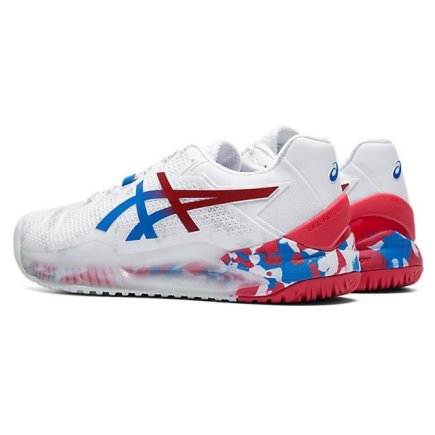 Кросівки ASICS GEL-RESOLUTION 8 L.E. 1041A111-100 колір: білий / червоний / блакитний