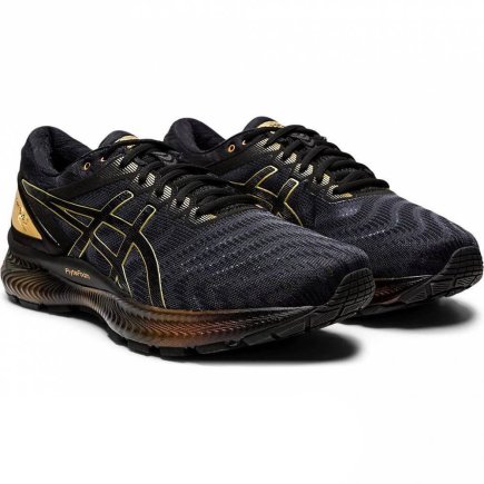 Кроссовки ASICS GEL-NIMBUS 22 PLATINUM 1011A779-001 цвет: черный/золотой