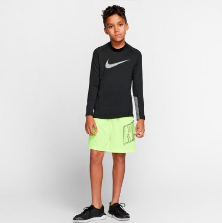 Термобілизна Nike B NP LS THERMA MOCK GFX BV3476-010 підліткова колір: чорний/сірий
