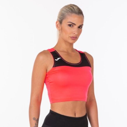 Топ жіночий Joma T-SHIRT RACE WOMAN CORAL-BLACK SLEEVELESS 900758.041
