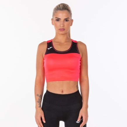 Топ жіночий Joma T-SHIRT RACE WOMAN CORAL-BLACK SLEEVELESS 900758.041