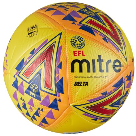М'яч футбольний Mitre DELTA L14P FB EFL 5-BB1979YPO розмір 5 (офіційна гарантія)
