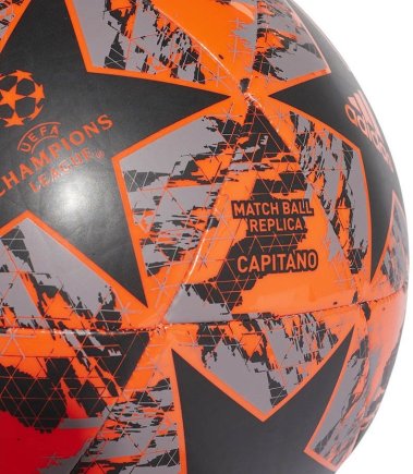 М'яч футбольний Adidas FINALE FC BAYERN MONACHIUM CAPITANO DY2543 розмір 5 колір: чорний\помаранчевий (офіційна гарантія)