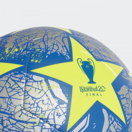 Мяч футбольный Adidas Finale Istanbul CLUB FH7379 Лига Чемпионов ЛЧ 2019-2020 размер 5 цвет: синий\желтый (официальная гарантия)