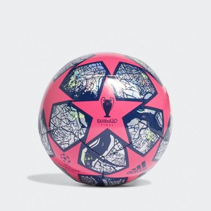 Мяч футбольный Adidas FINALE ISTANBUL TRAINING FH7345 Лига Чемпионов ЛЧ 2019-2020 размер 5 цвет: розовый\синий (официальная гарантия)