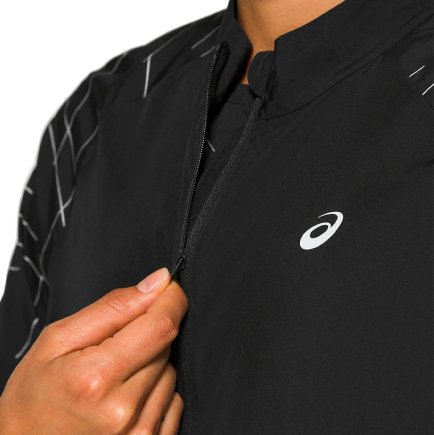 Ветровка беговая ASICS NIGHT TRACK JACKET 2012A836-001 женская цвет: черный