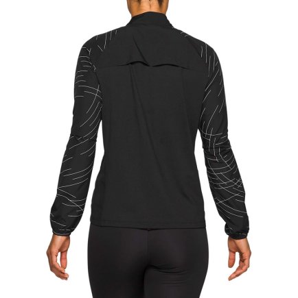 Ветровка беговая ASICS NIGHT TRACK JACKET 2012A836-001 женская цвет: черный