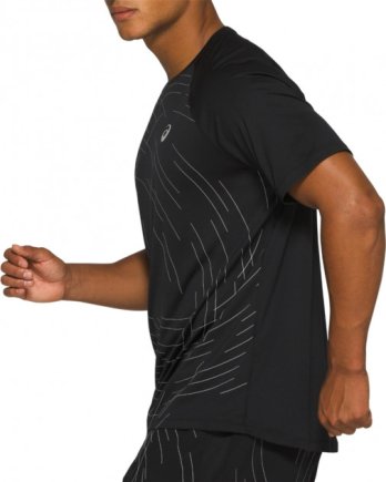 Футболка ASICS NIGHT TRACK SS TOP 2011A816-002 цвет: черный