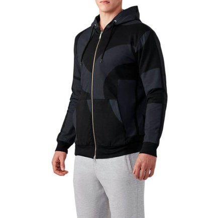 Толстовка ASICS AOP PADDED FZ HOODIE 2191A016-001 колір: сірий\чорний