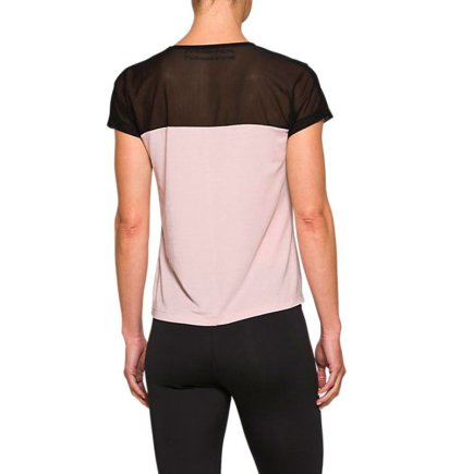 Футболка ASICS W NS PIPED DREAM TEE 2032B114-684 жіноча колір: рожевий\чорний